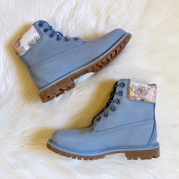 Timberland Premium 6” Waterproof Light Blue Boots - Picture 3 of 8